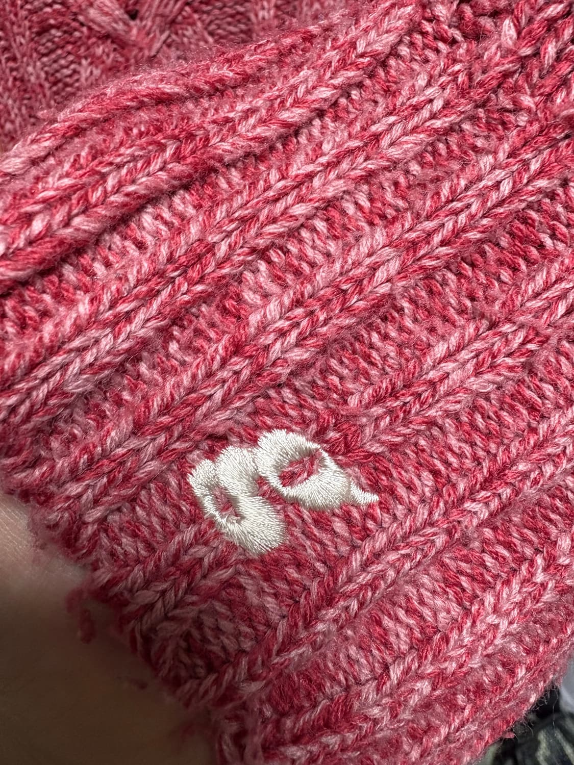 일본빈티지 핑크 꽈배기 니트 상품이미지7