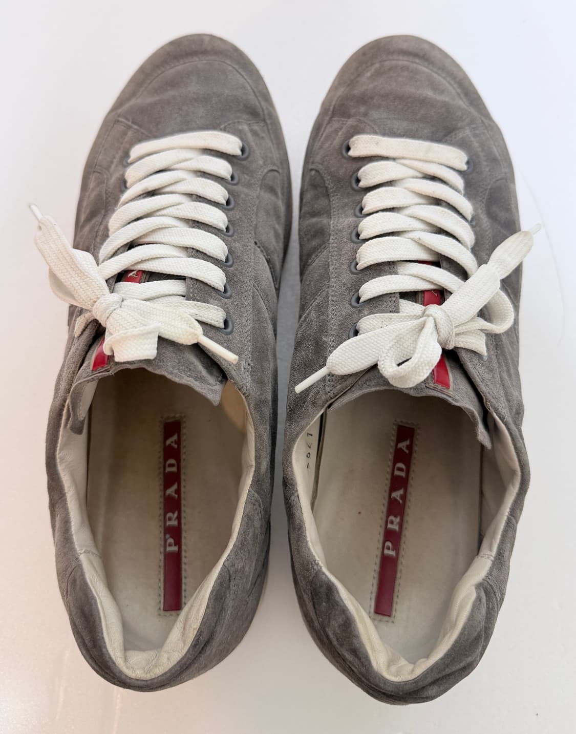 프라다(PRADA) 스웨이드 스니커즈 그레이 8.5 (265~270 추천 상품이미지6