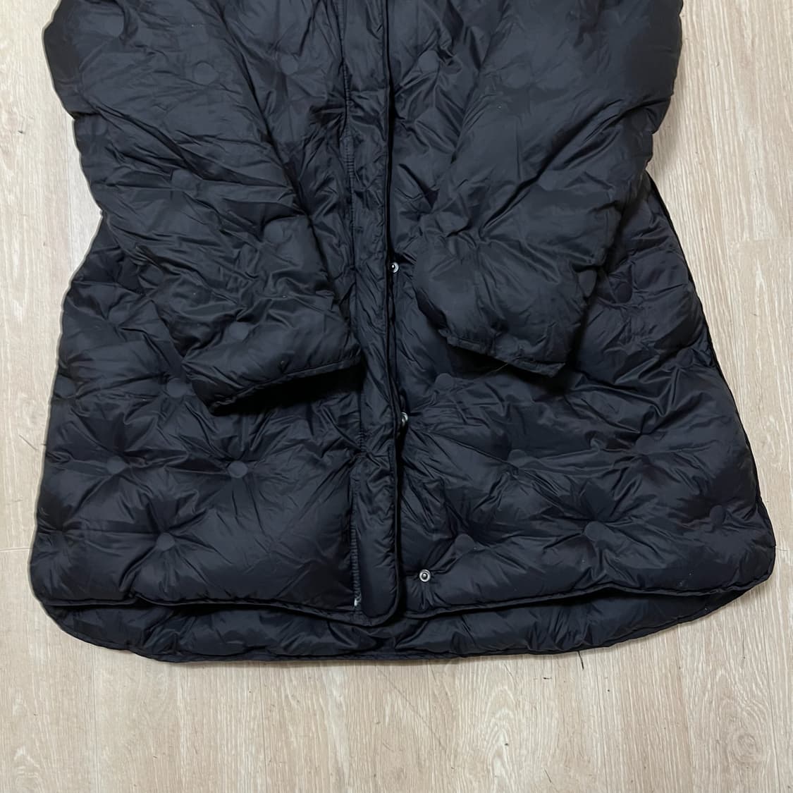 쿠카이 여성 구스다운 니트넥 롱패딩 L/100  상품이미지3