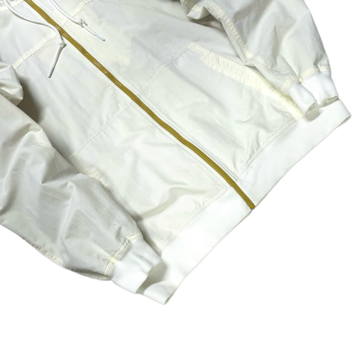 아디다스 올드스쿨 백로고 바람막이 화이트 골드 자켓 상품이미지5