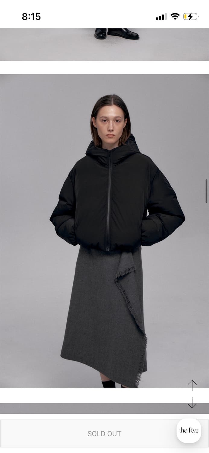 *해외출국으로 판매중단예정* TheRye 더라이 구스다운 패딩 블랙 상품이미지1