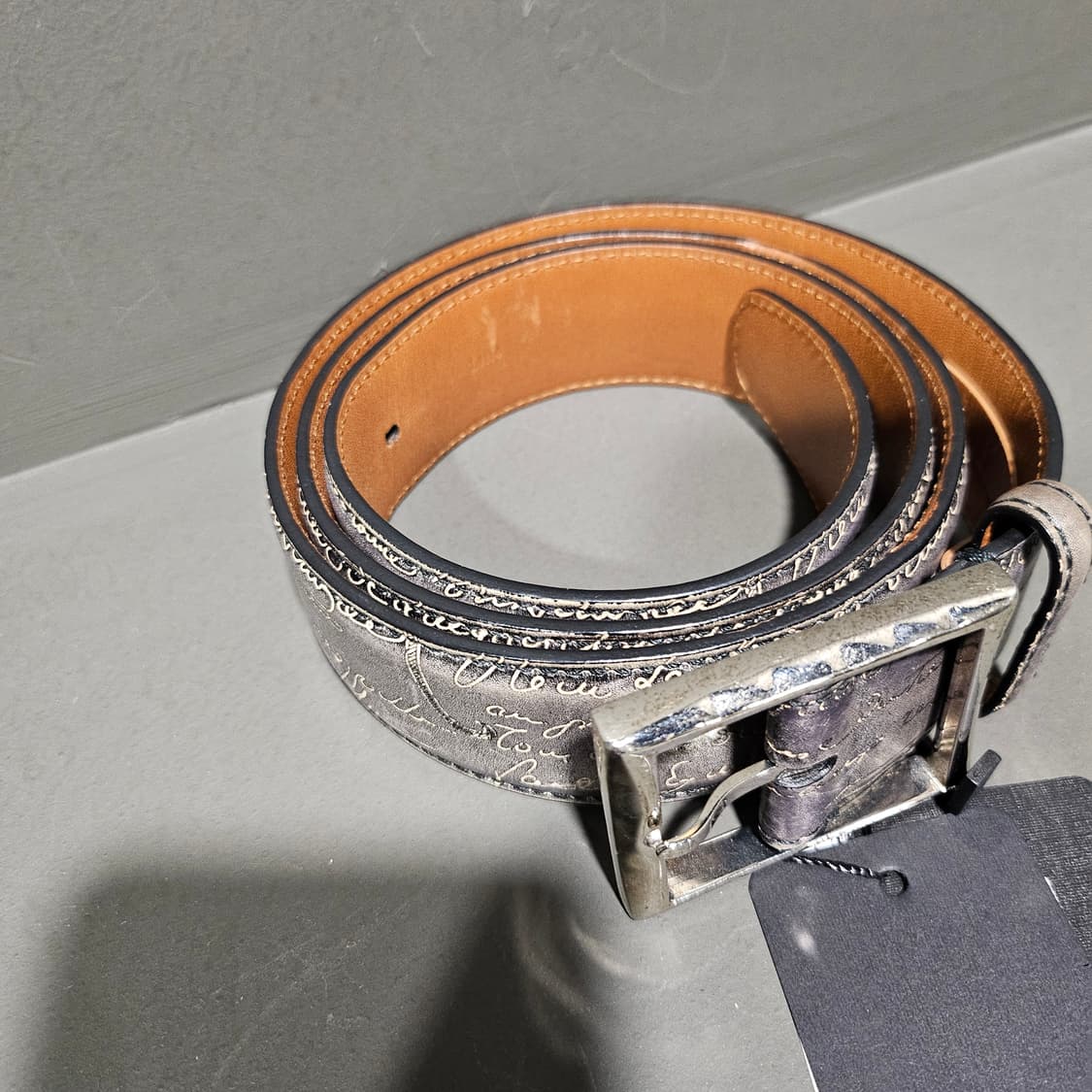벨루티 스크리토 레더 가죽 벨트 상품이미지3