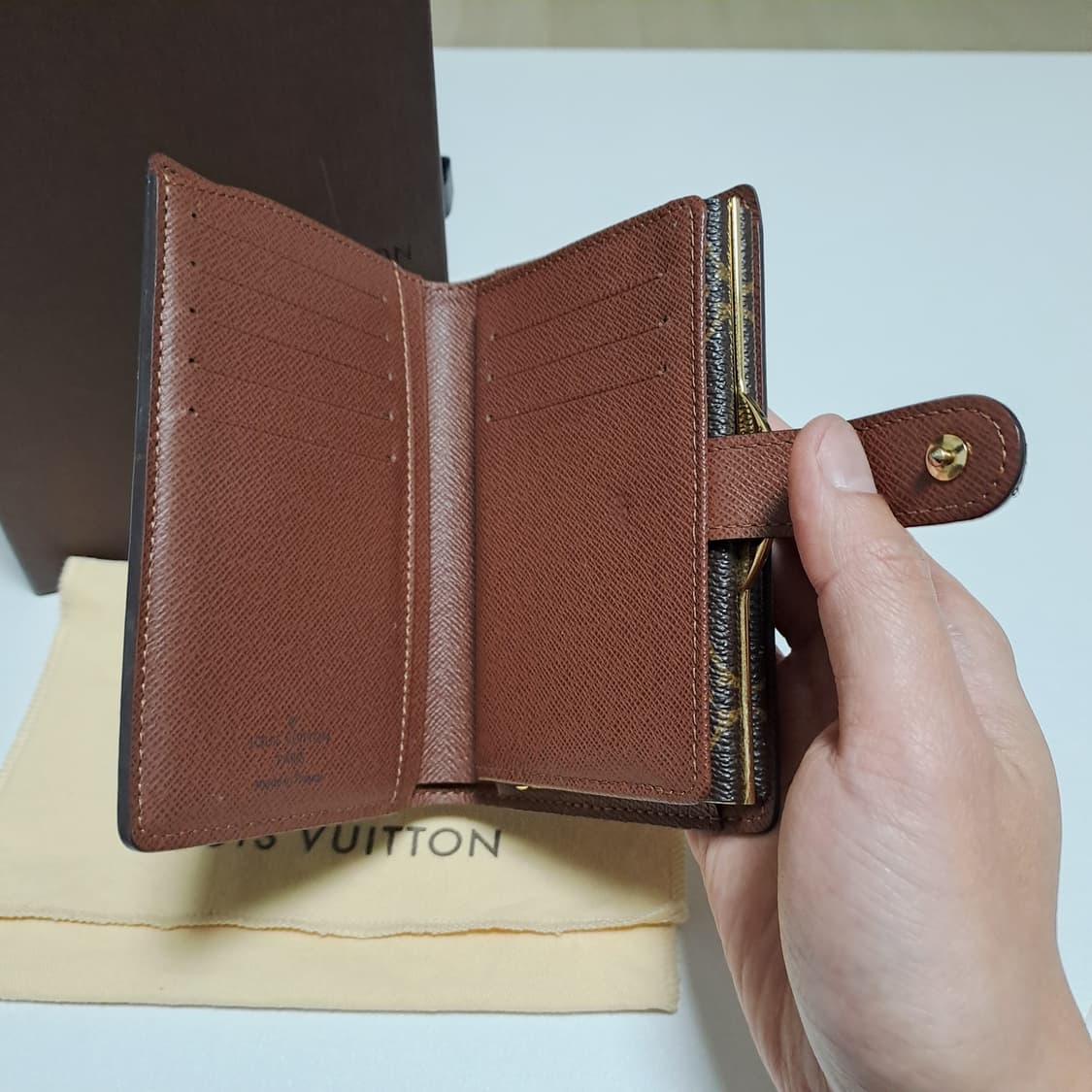 [100%/정품] 루이비통 모노그램 프렌치 퍼스 중지갑, 루이비통지갑 상품이미지4
