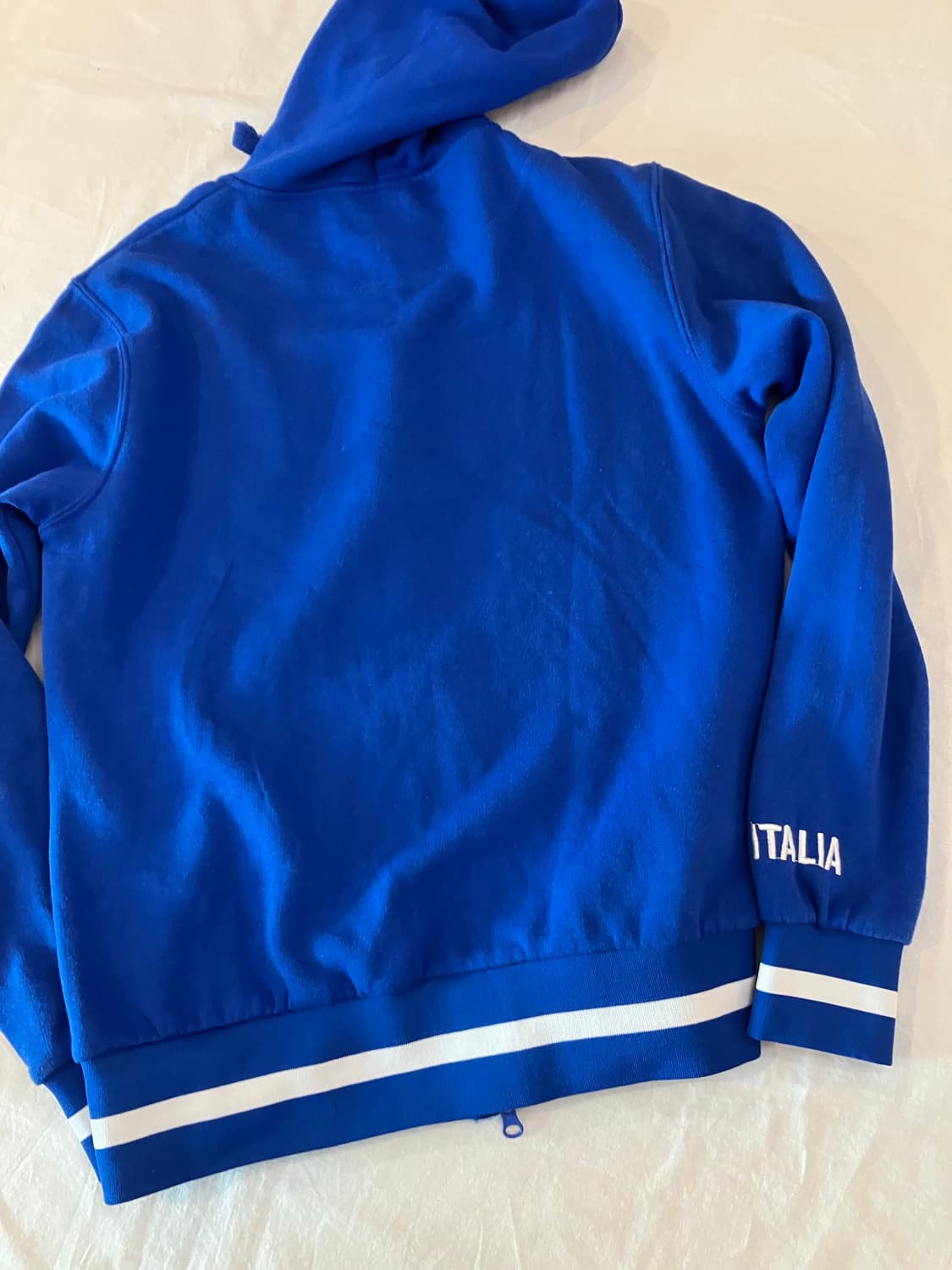 이탈리아 빈티지 빅로고 후드집업 블루 상품이미지4