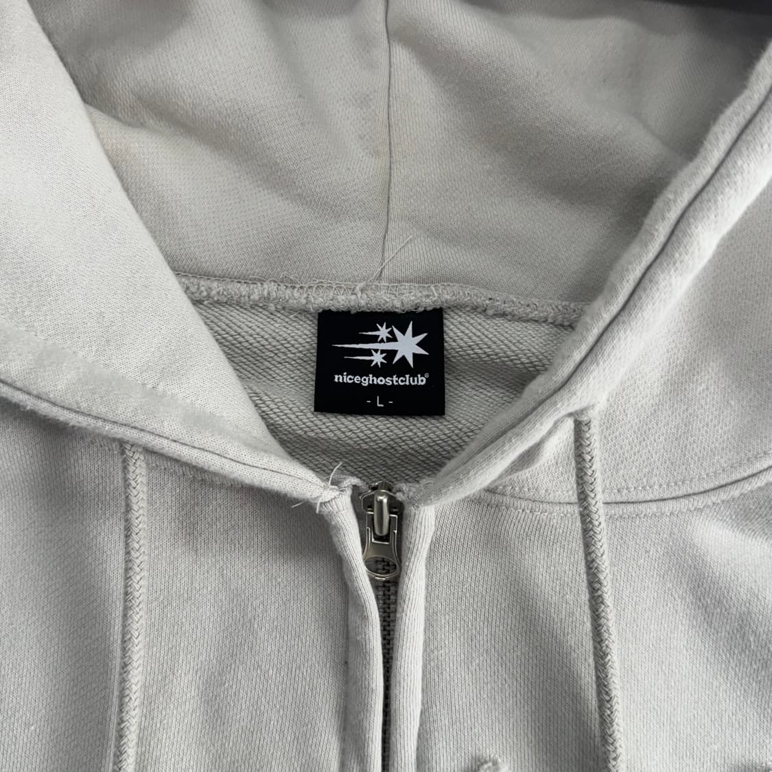 nice ghost club 나이스고스트클럽 그런지 로고 후드집업 상품이미지5
