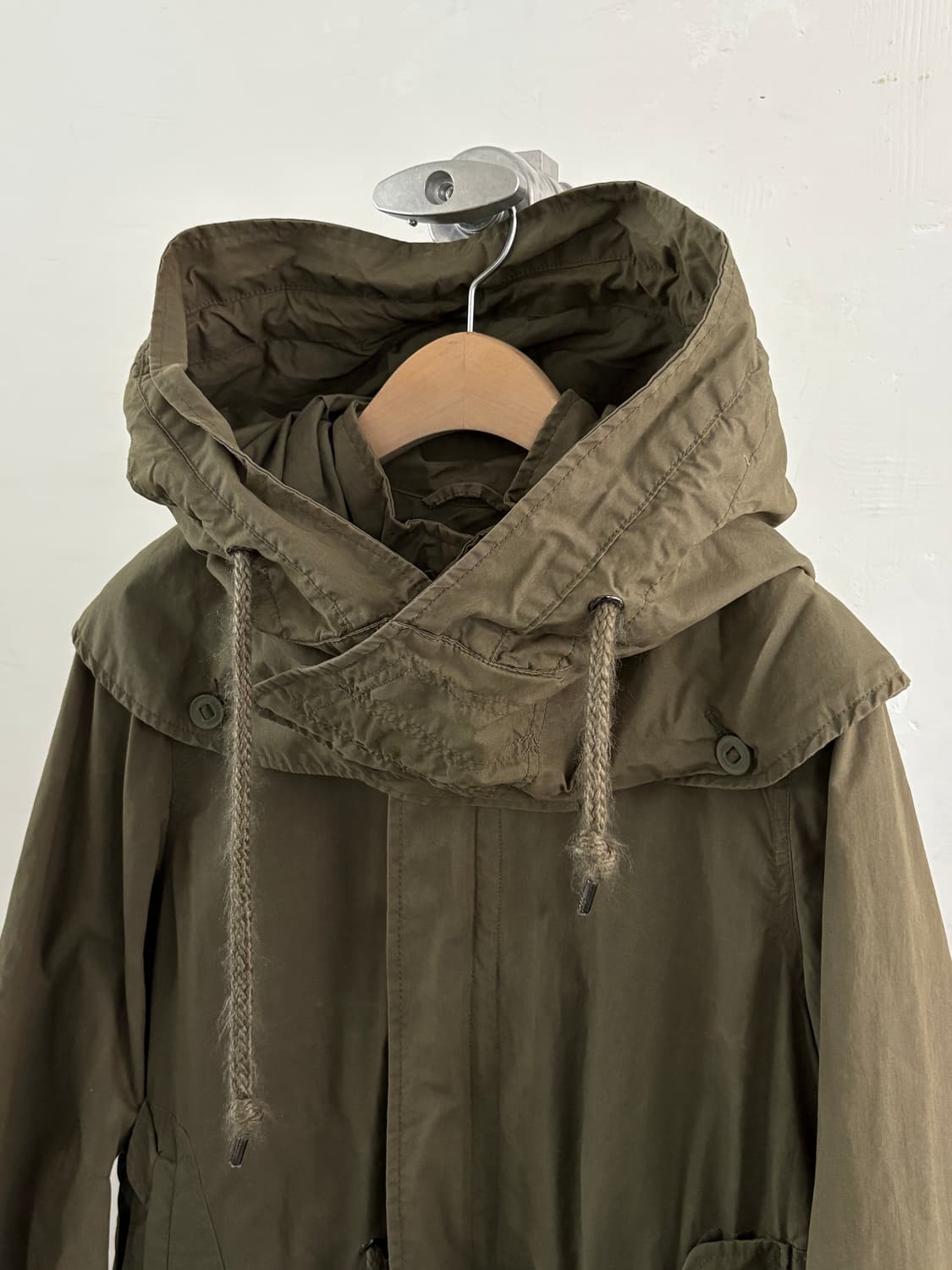 Diesel 디젤 밀리터리 카키 크롭 후드 자켓 상품이미지2