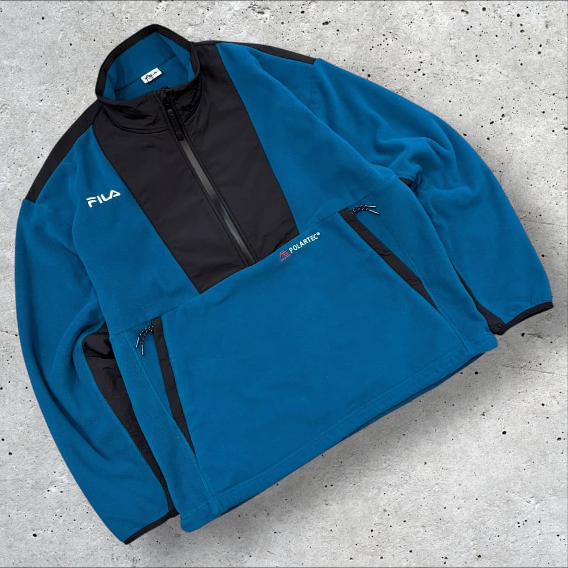 [XL] 휠라 폴라텍 플리스 후리스 하프집업 블루 C316 상품이미지1