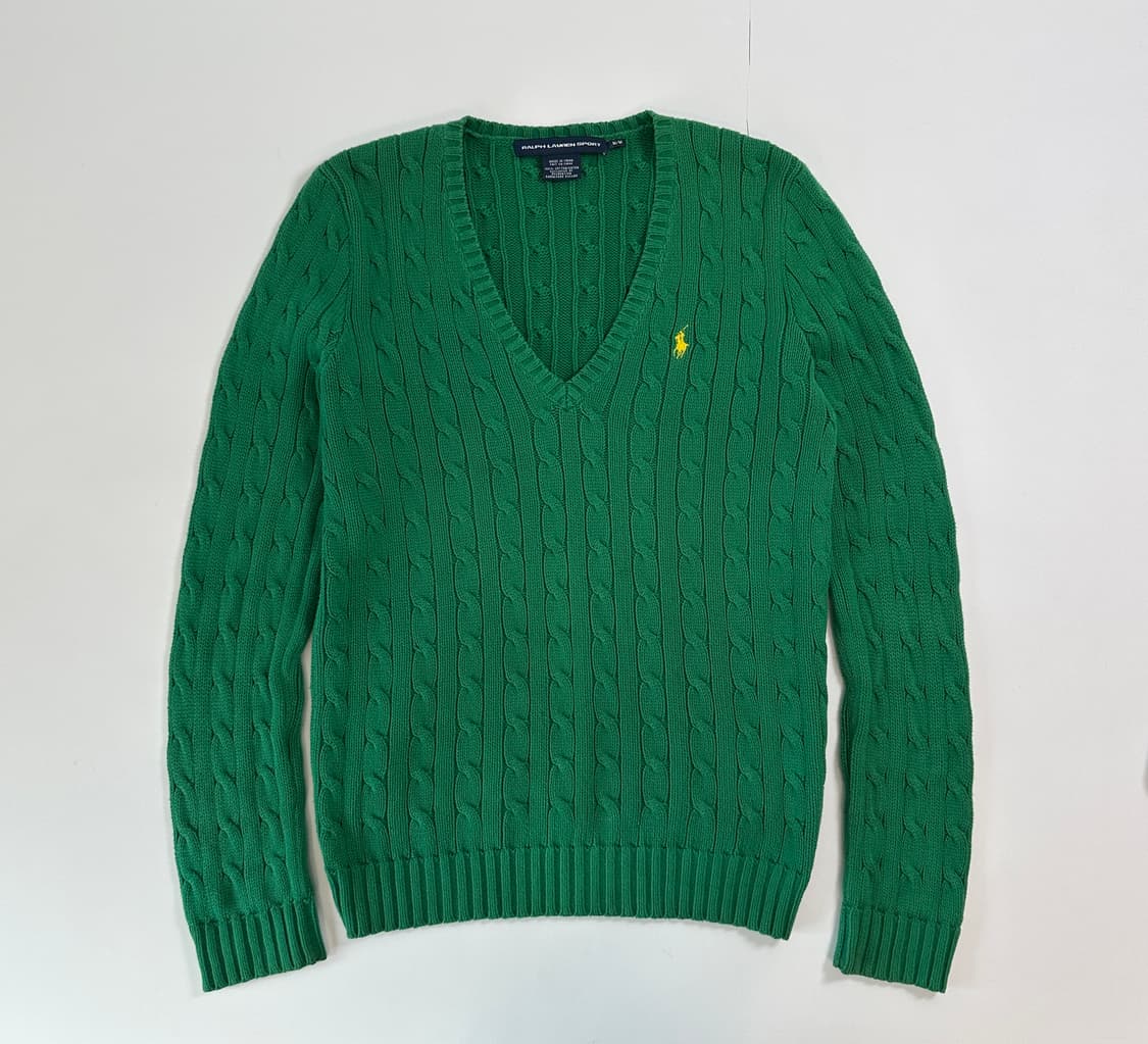 폴로 랄프로렌 브이넥 케이블니트  상품이미지1