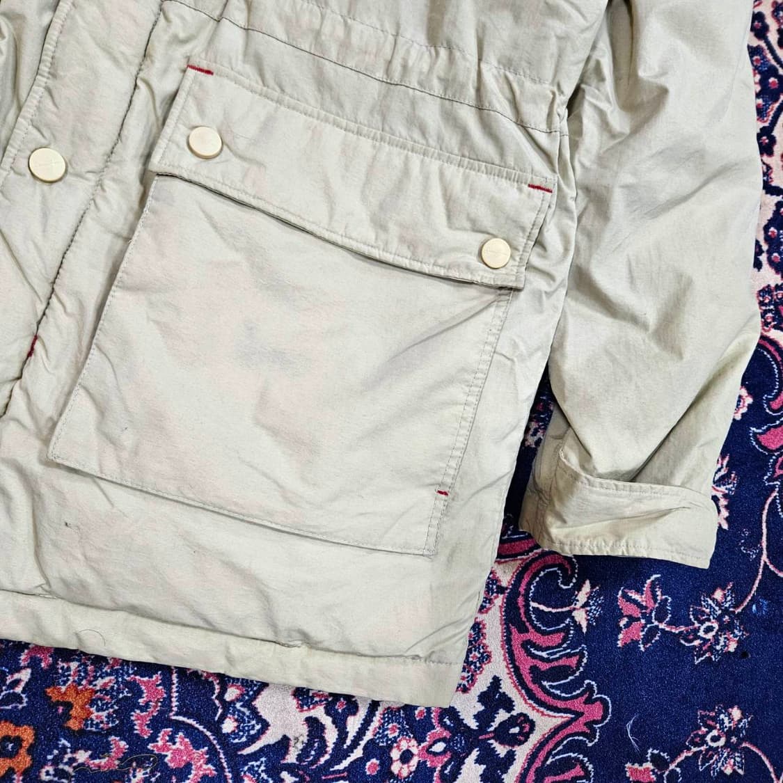  SeanJohn 빈티지 레드자수 덕다운 패딩 점퍼  상품이미지5