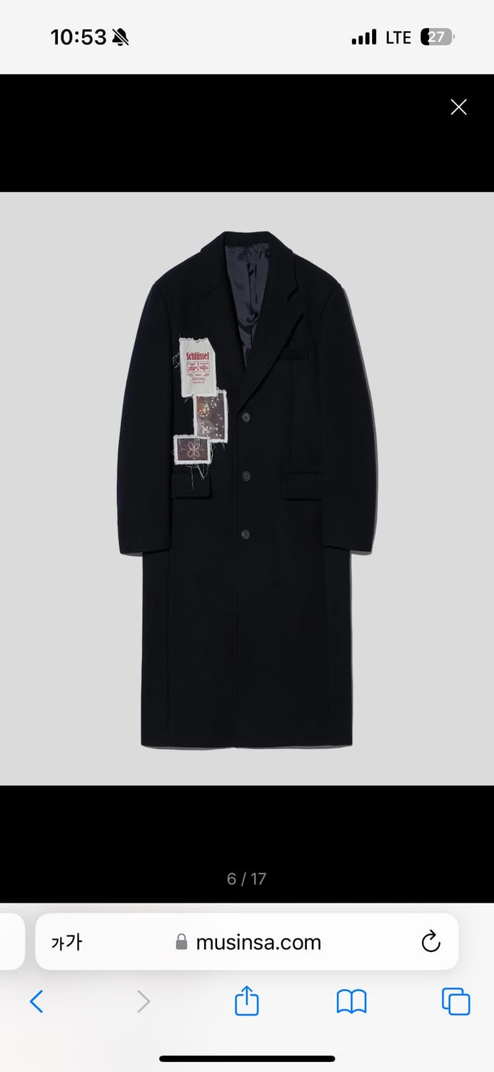 Martin Plan(마틴 플랜) 울코트 판매해요 상품이미지1