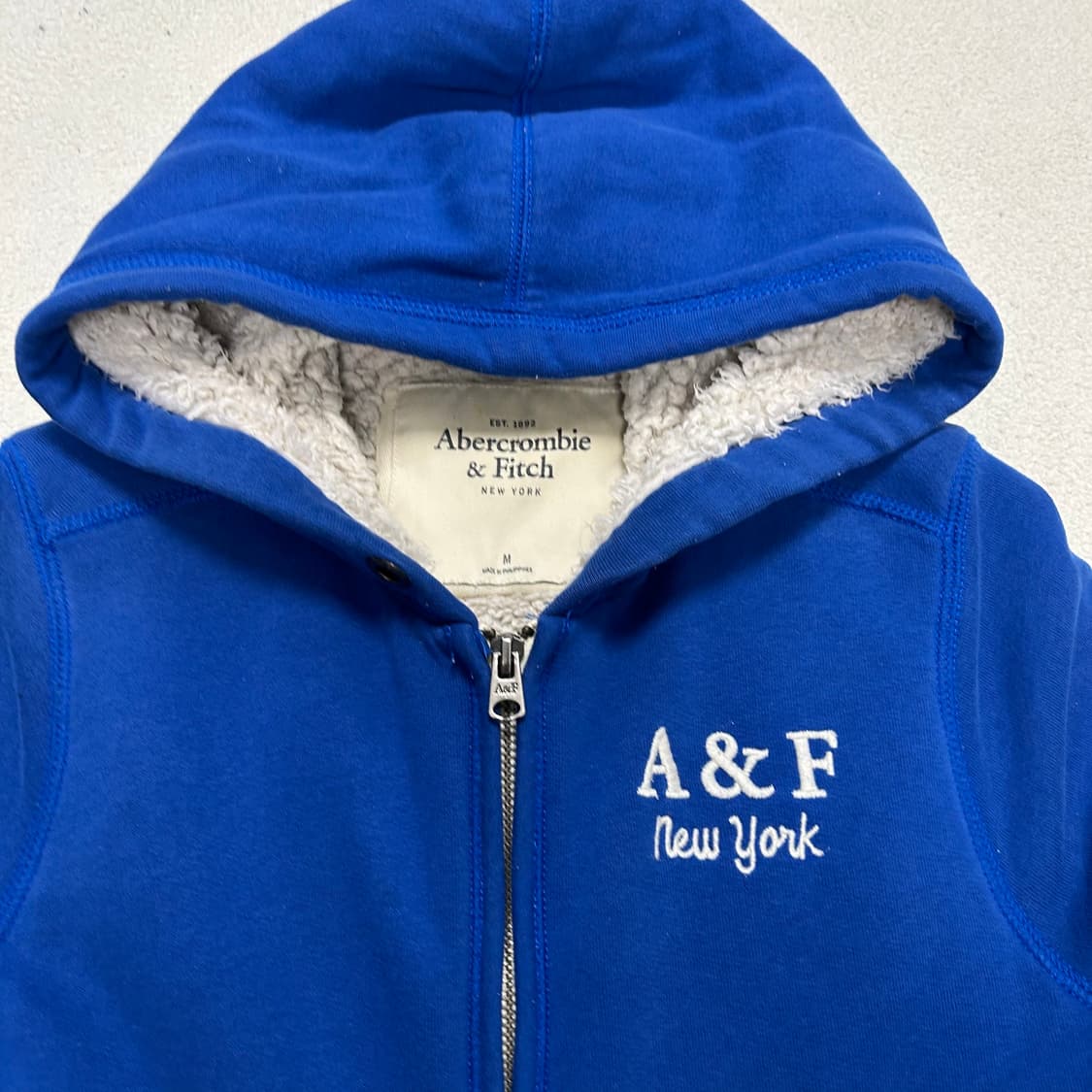 Abercrombie Blue Fleece Zip Hoodie 상품이미지6