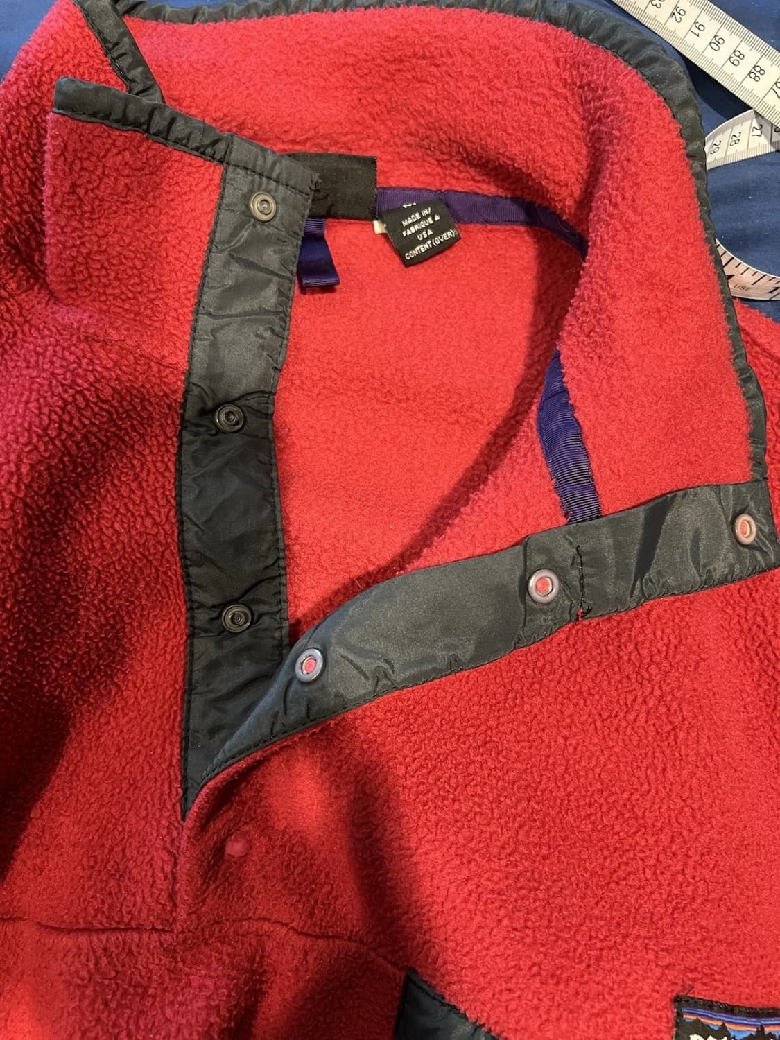 90s 파타고니아 신칠라 스냅-T 레드/블랙 USA 상품이미지2