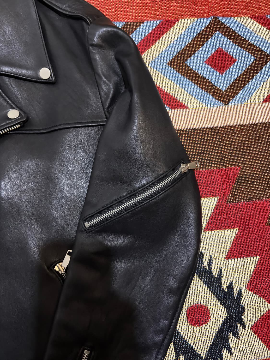 100) 양가죽 더블라이더 자켓 상품이미지4