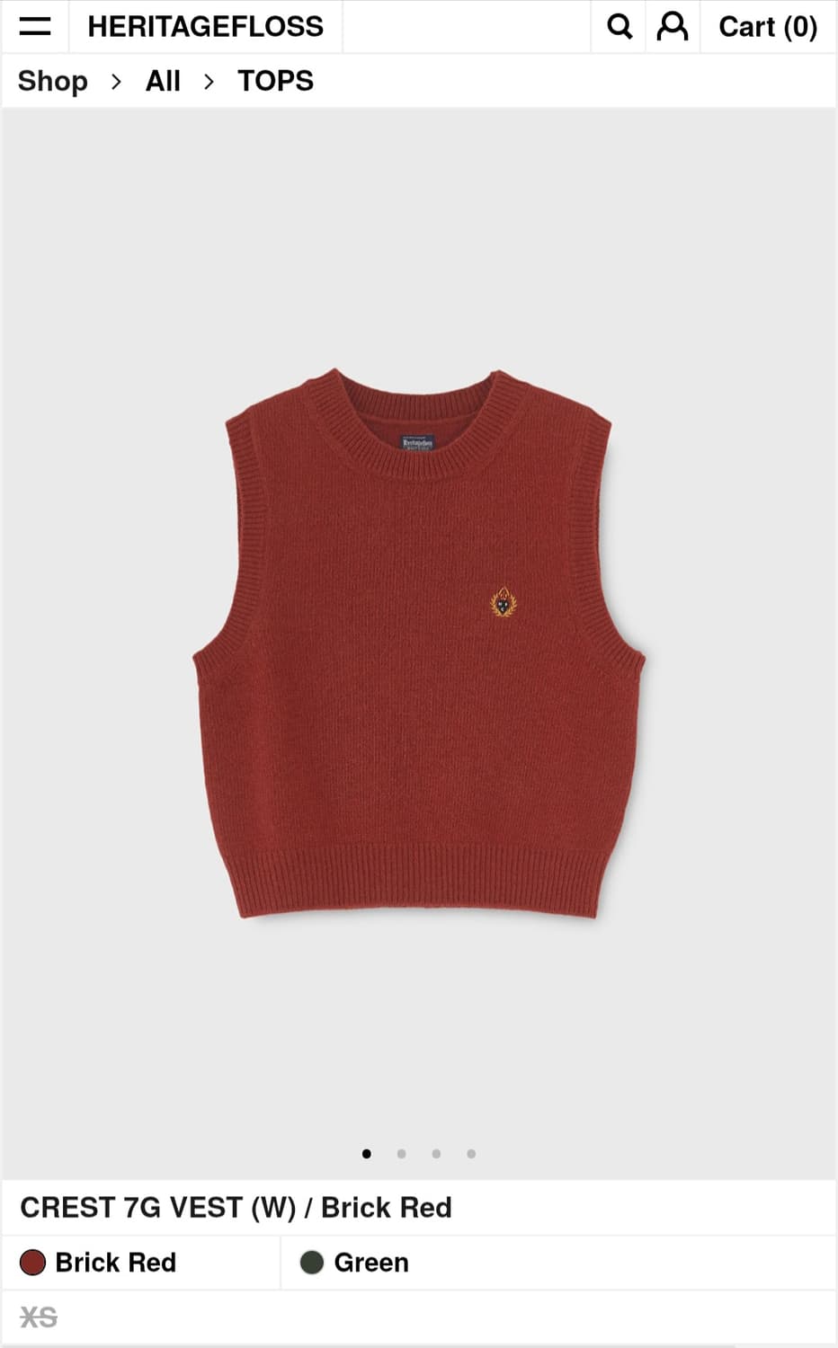 새상품)헤리티지플로스 베스트 CREST 7G VEST 상품이미지2