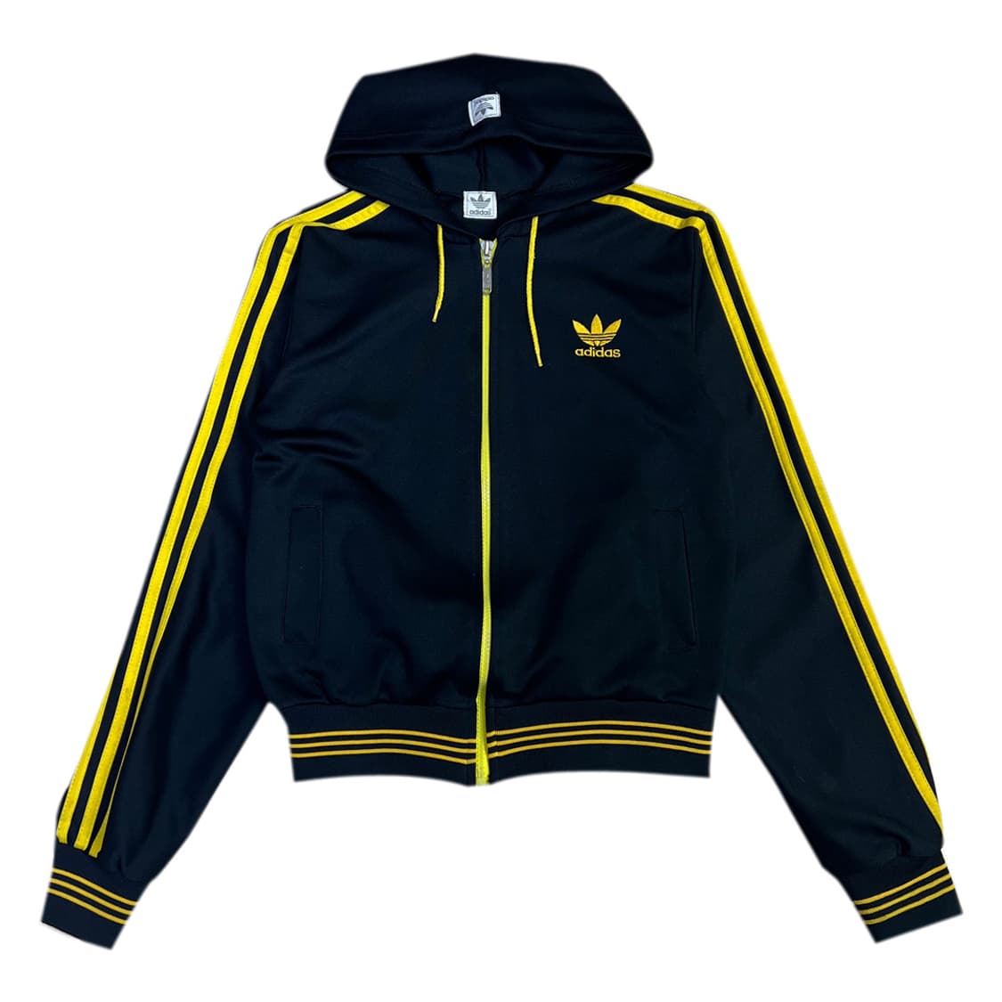 아디다스 스트릿 블랙 옐로우 라인 후디 져지 상품이미지1