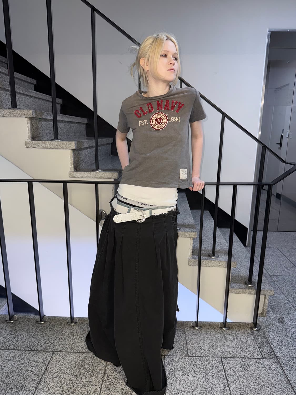 raw cut maxi skirt 상품이미지3