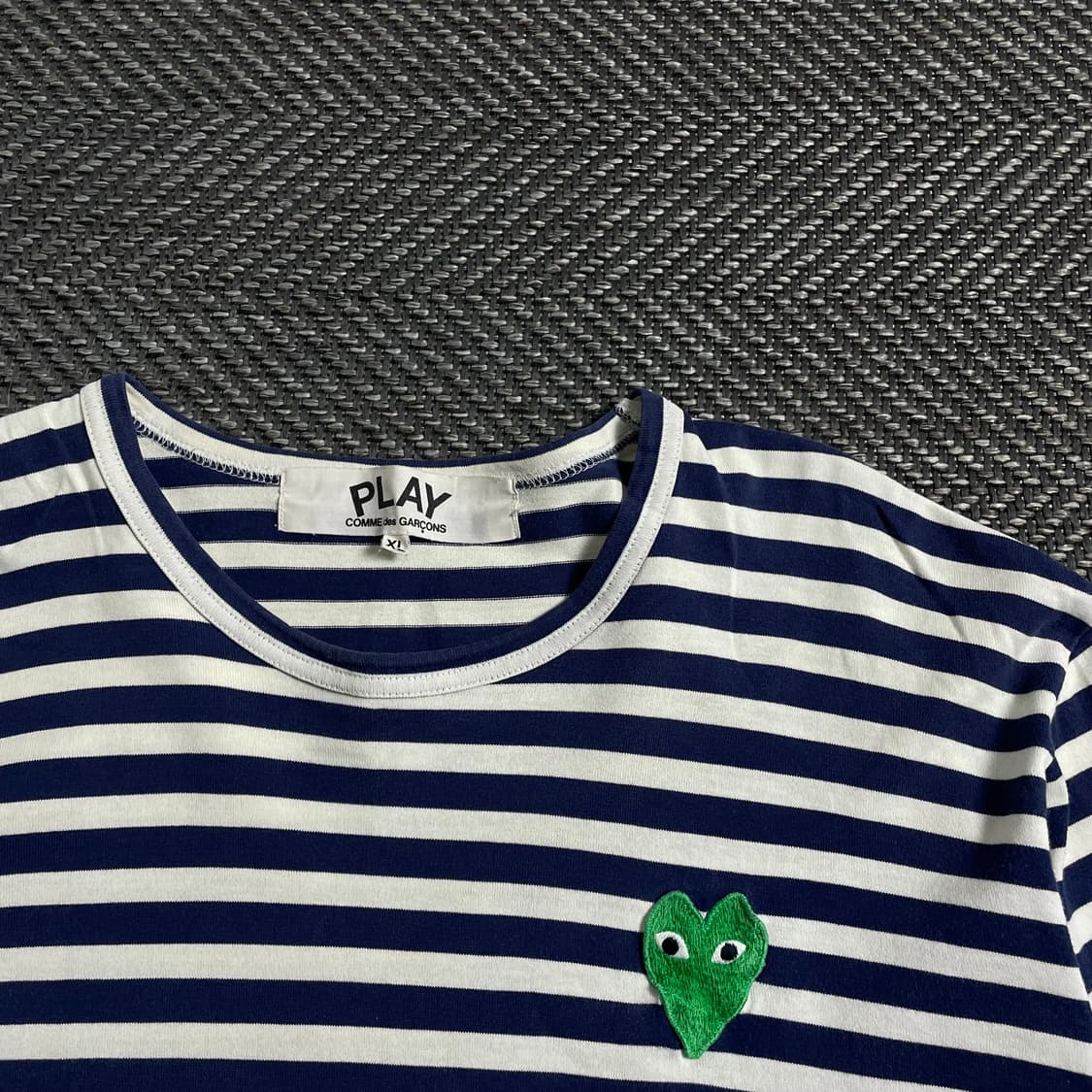 꼼데가르송 스트라이프 그린 와펜 긴팔 티셔츠y 4335 상품이미지6