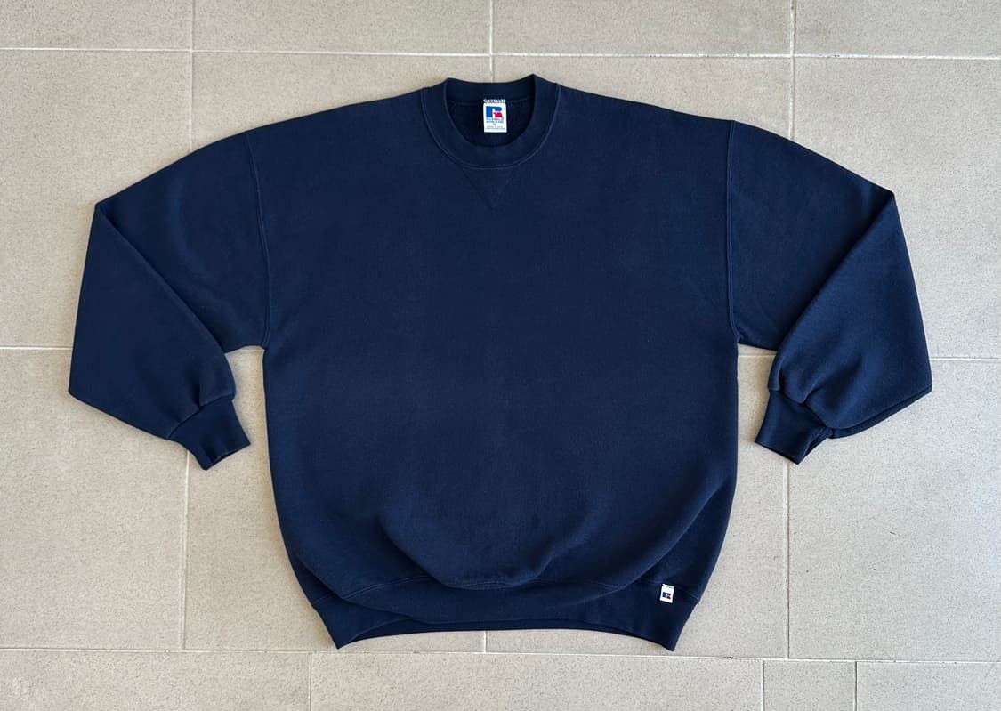 90s 빈티지 러셀 스웻셔츠 네이비 XL USA 상품이미지1