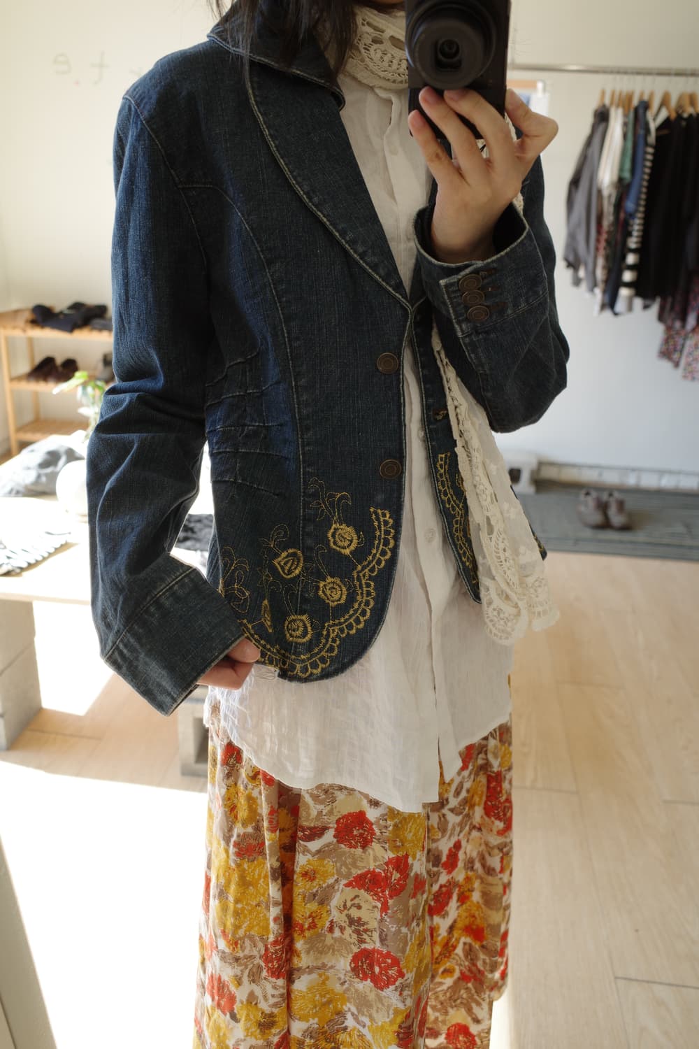 빈티지 자수 데님 자켓 상품이미지7