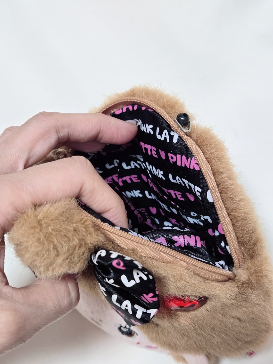 몬치치 핑크라떼 스트랩 파우치 지갑 상품이미지3