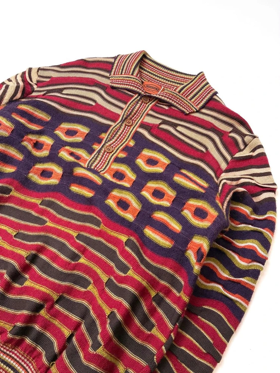 미쏘니 00s Y2K 패턴 카라 니트 PN5161 상품이미지2