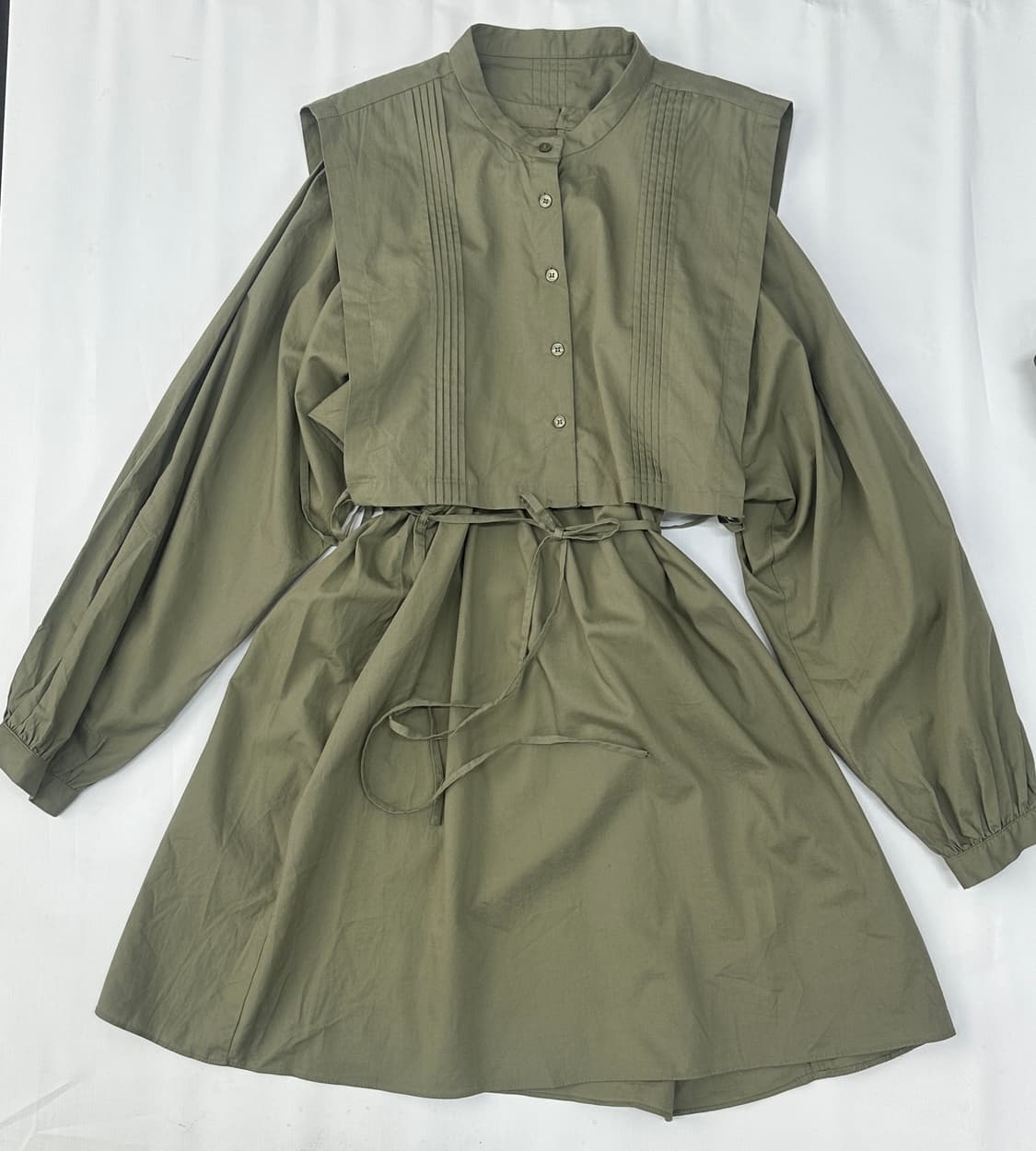 🍃하구미의 카키 레이어드 원피스🍃 베스트 그런지 히피 에스닉 상품이미지4