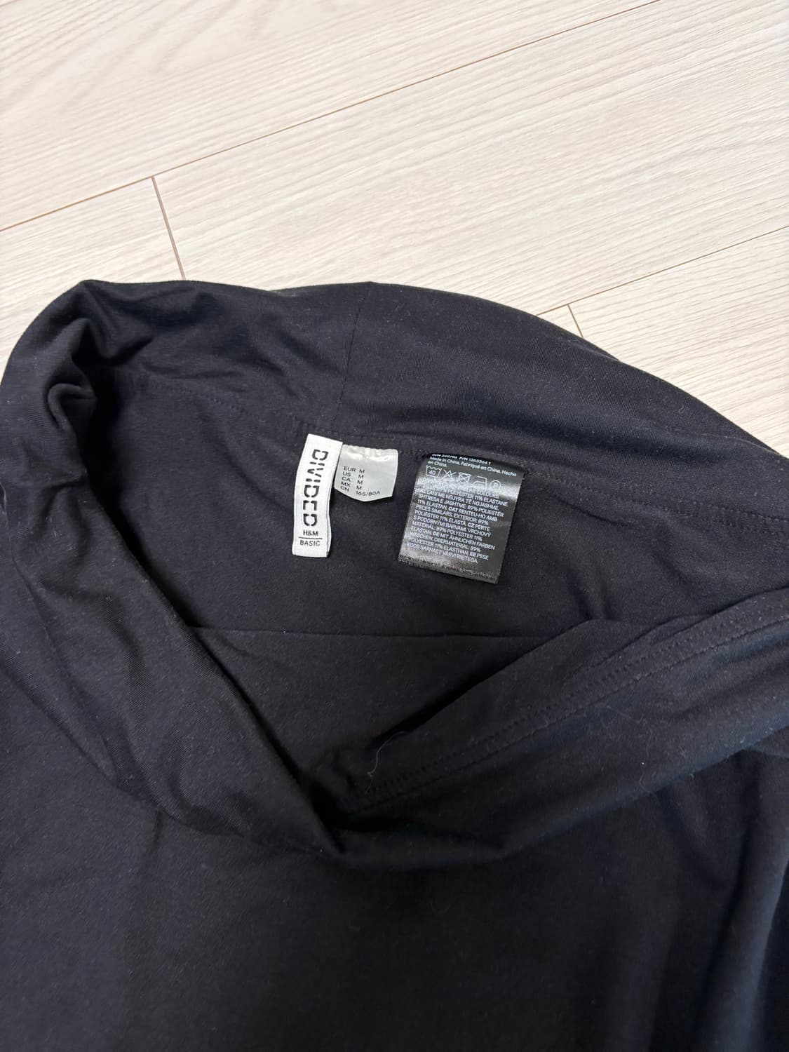 H&M 저지 맥시롱 스커트 블랙 M사이즈 상품이미지2