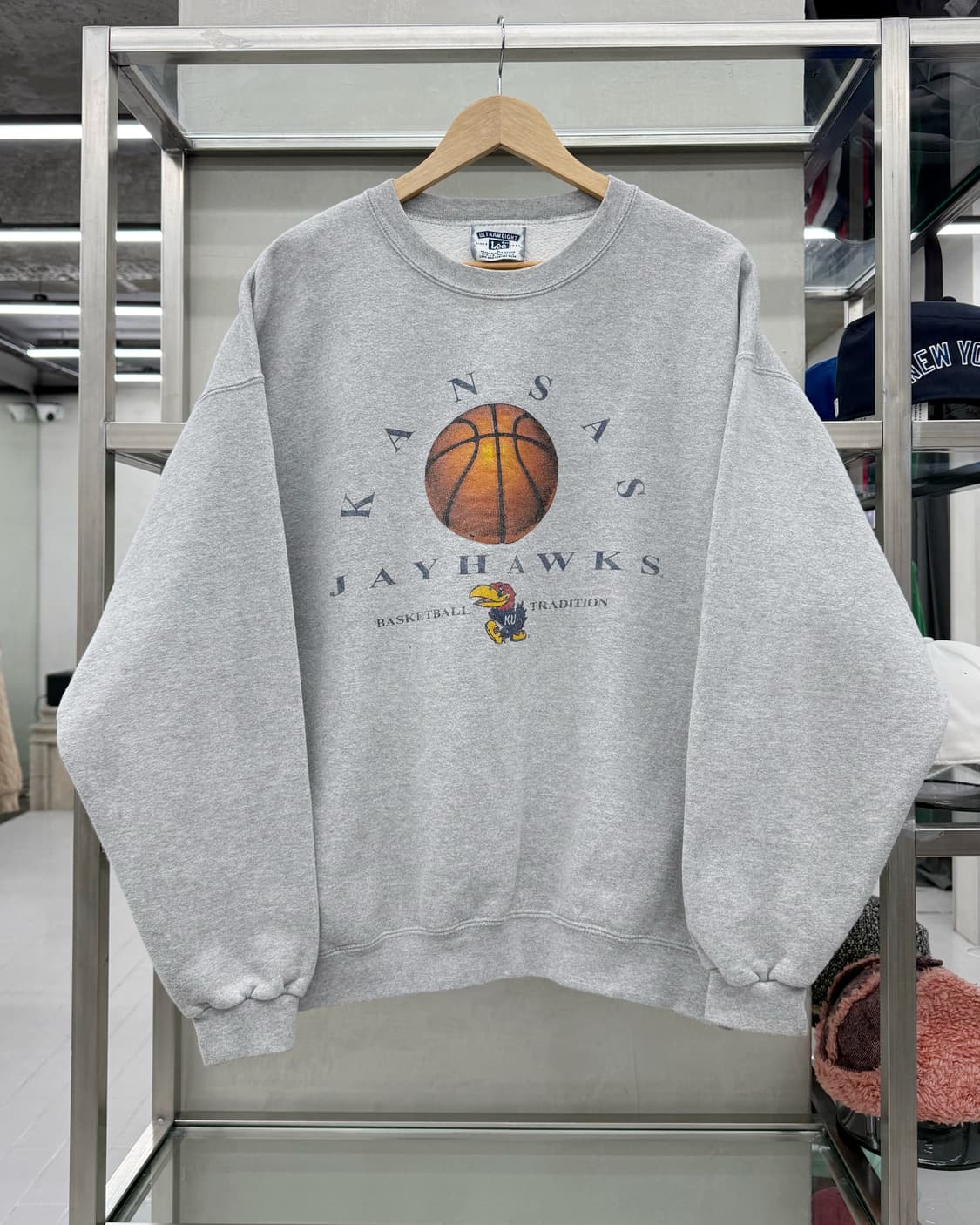 Lee 90s Ultra-Weight KANSAS 컬리지 스웻셔츠 그레이 상품이미지1
