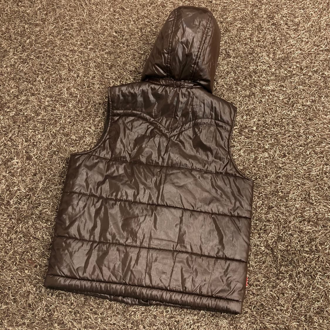 리바이스 초코 브라운 501 후드 패딩 조끼 상품이미지8