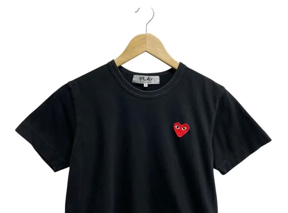 꼼데가르송 플레이 블랙 티셔츠 S 상품이미지2