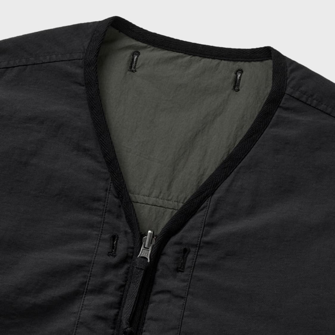 유니온블루 리버시블 라이너 자켓 블랙카키 상품이미지3