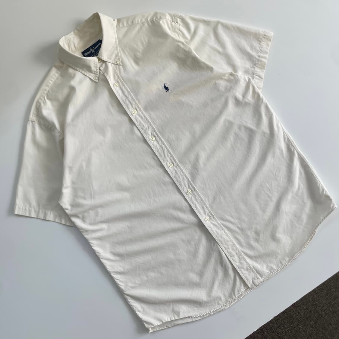 Polo  폴로 랄프로렌 자수 크림 아이보리 반팔셔츠 상품이미지2