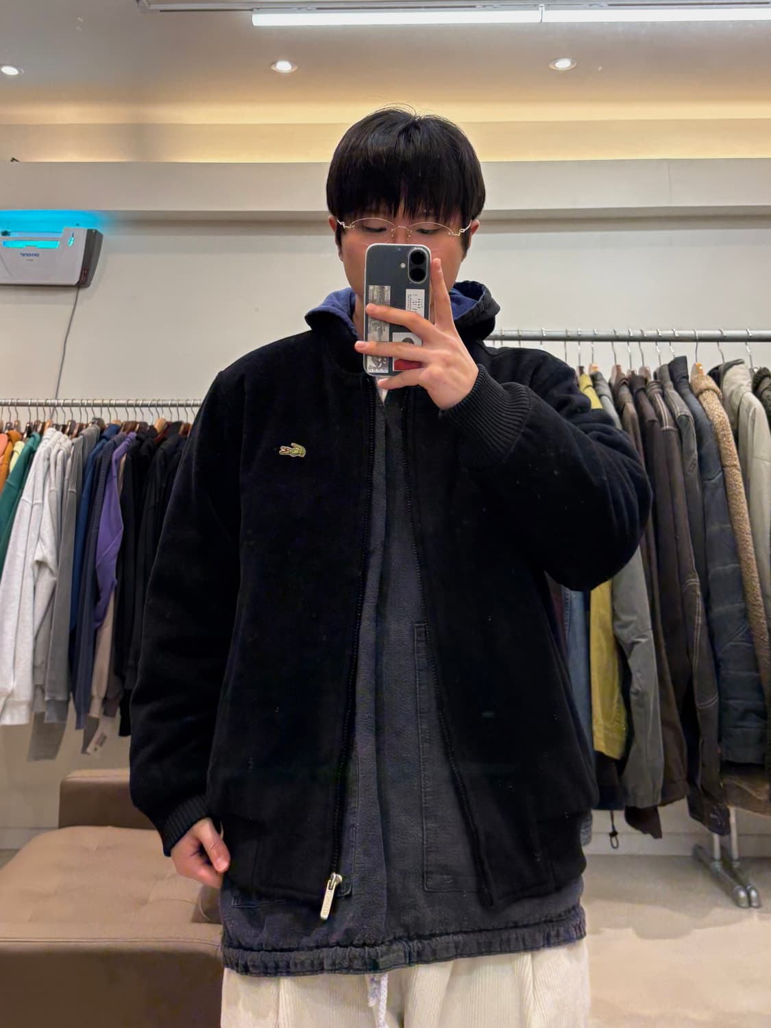 90s 라코스테 모직 블루종 상품이미지8