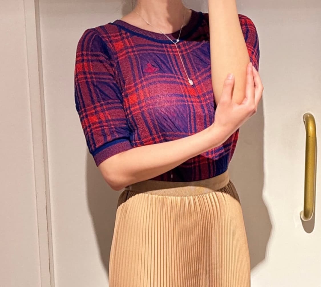 비비안웨스트우드 레드라벨 체크 니트 상품이미지3