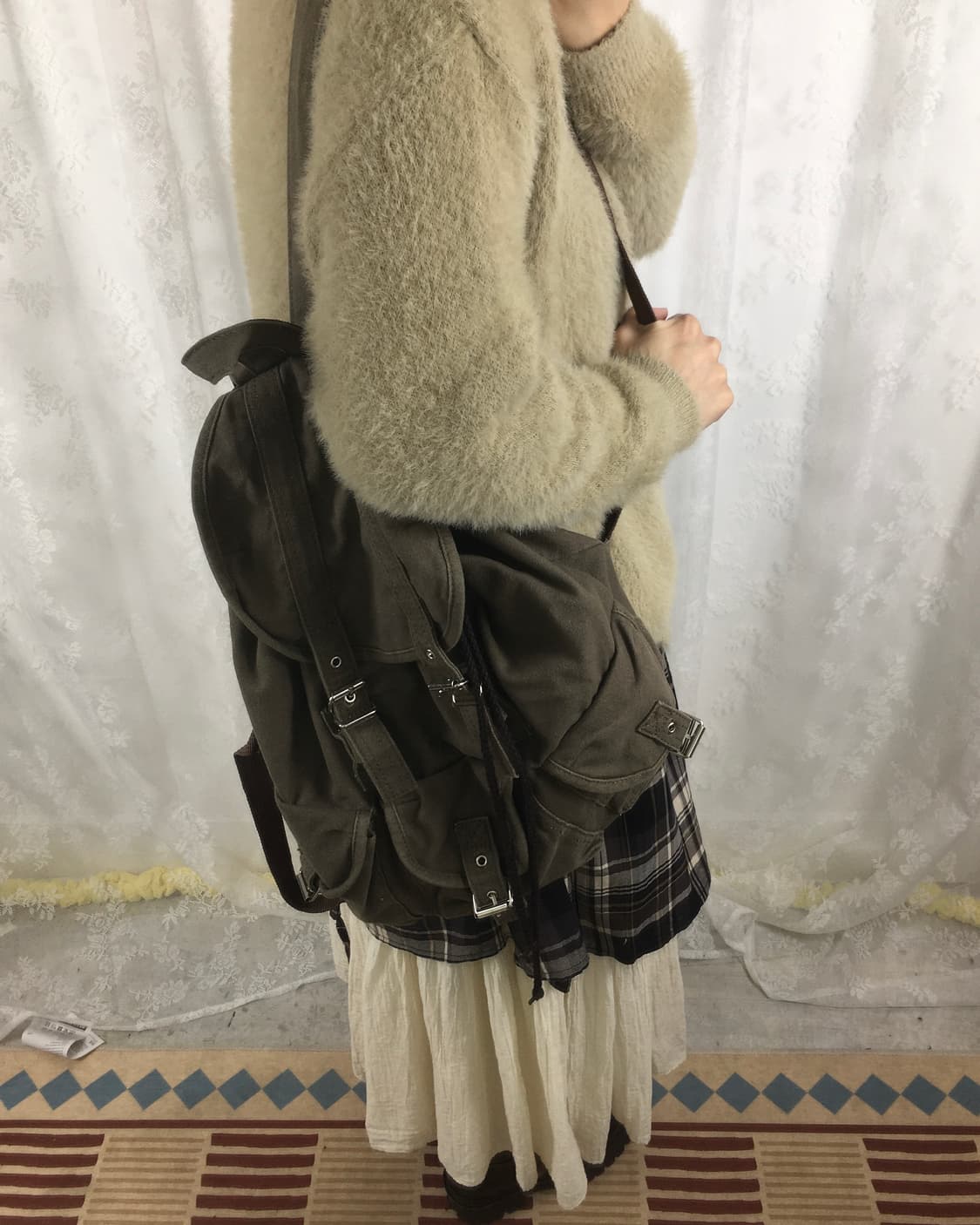 Vintage Utility Canvas Backpack 상품이미지9