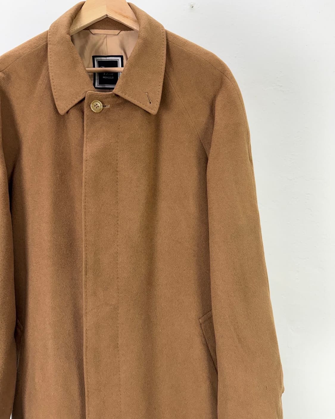 크리스찬 디올 무슈 카멜 퓨어 울 발마칸 롱 코트 상품이미지3