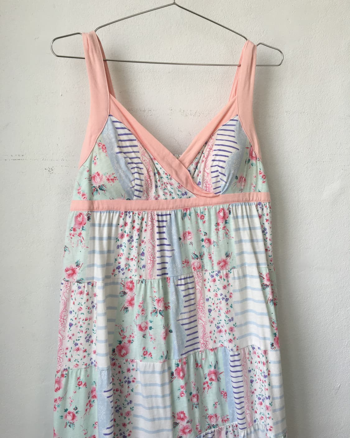 Flower pattern patch work point sleevele 상품이미지5