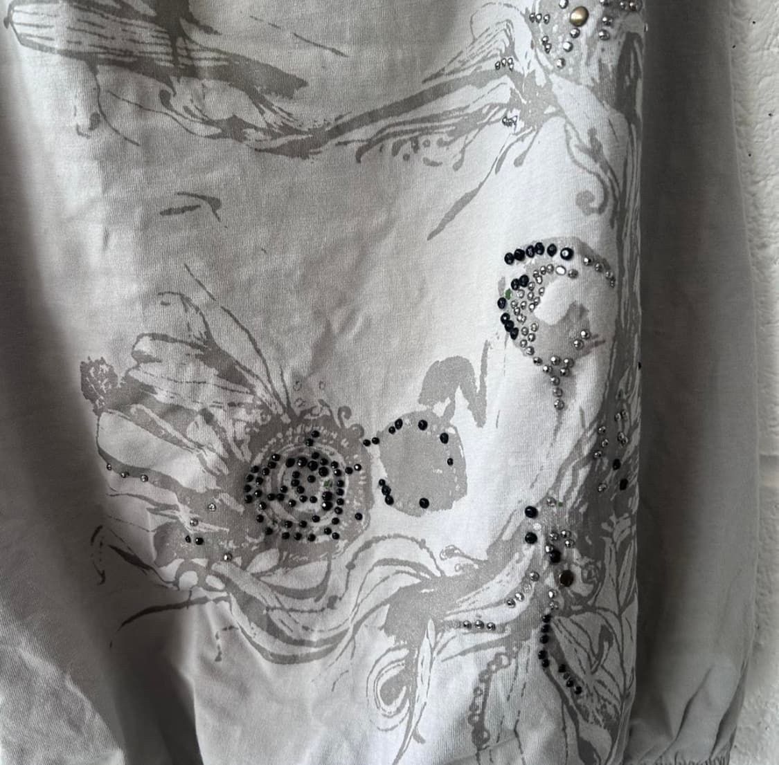 빈티지 그레이 플라워 그래픽 탑 상품이미지7