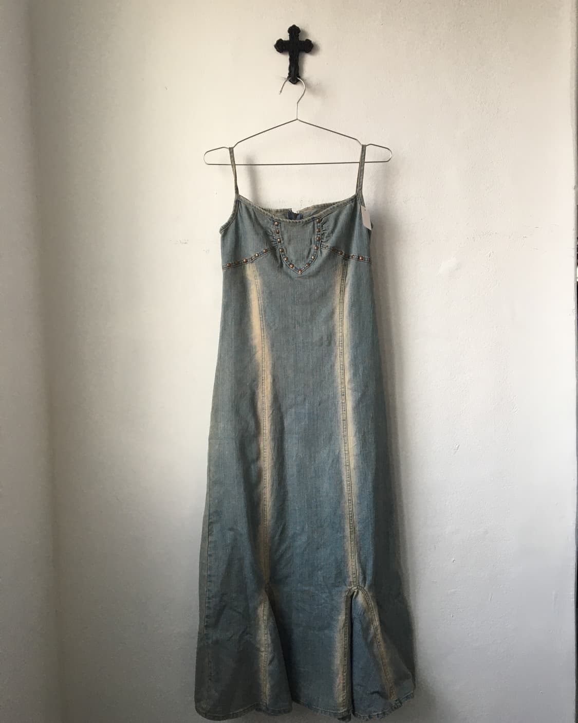 Stud point washing denim onepiece 상품이미지2