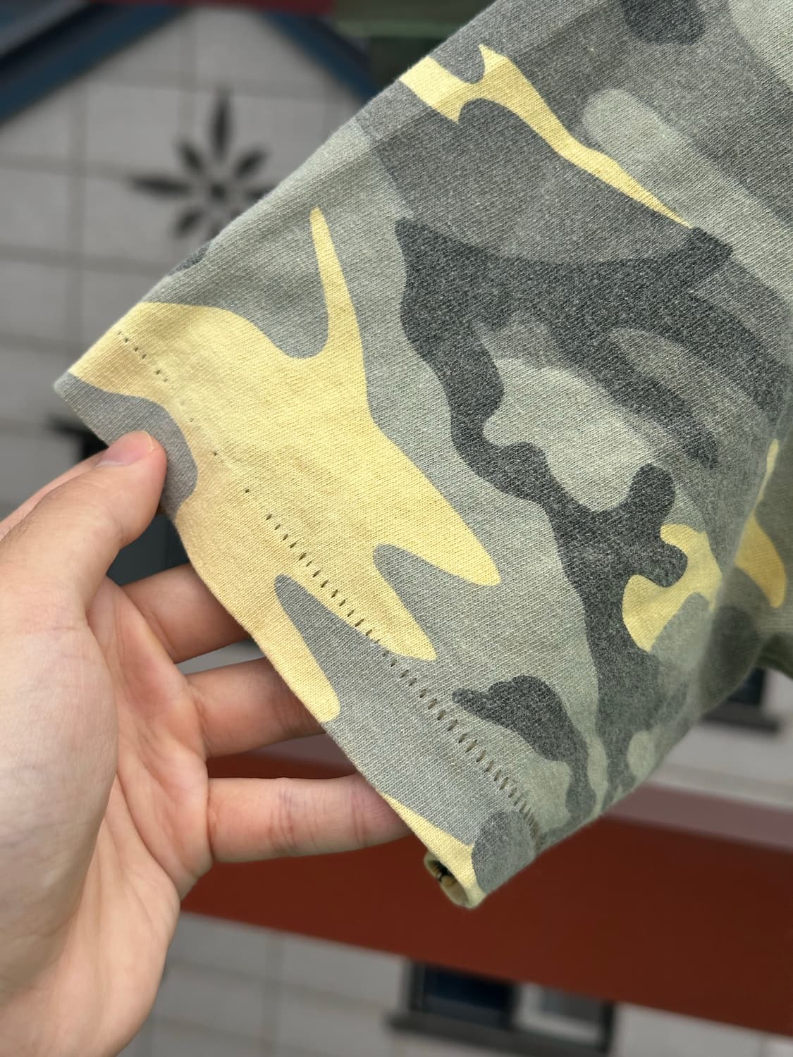 70s yellow camo t shirt  Anvil Rothco 상품이미지3