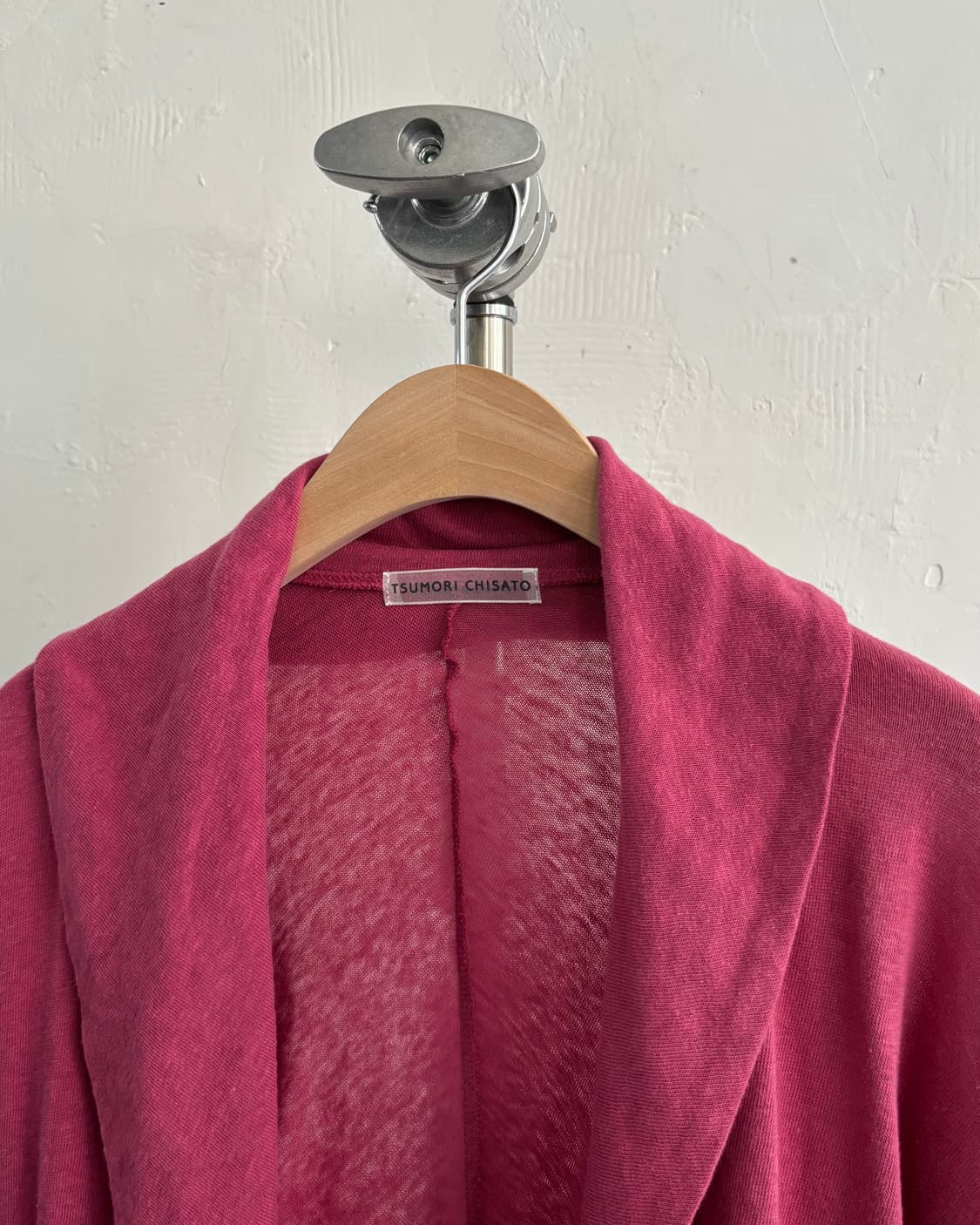 TSUMORI CHISATO 츠모리치사토 핑크컬러 코튼 오픈 카라 가디건 상품이미지3