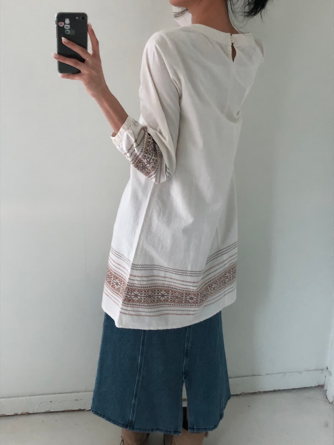일본빈티지 모리 자수 원피스 상품이미지4