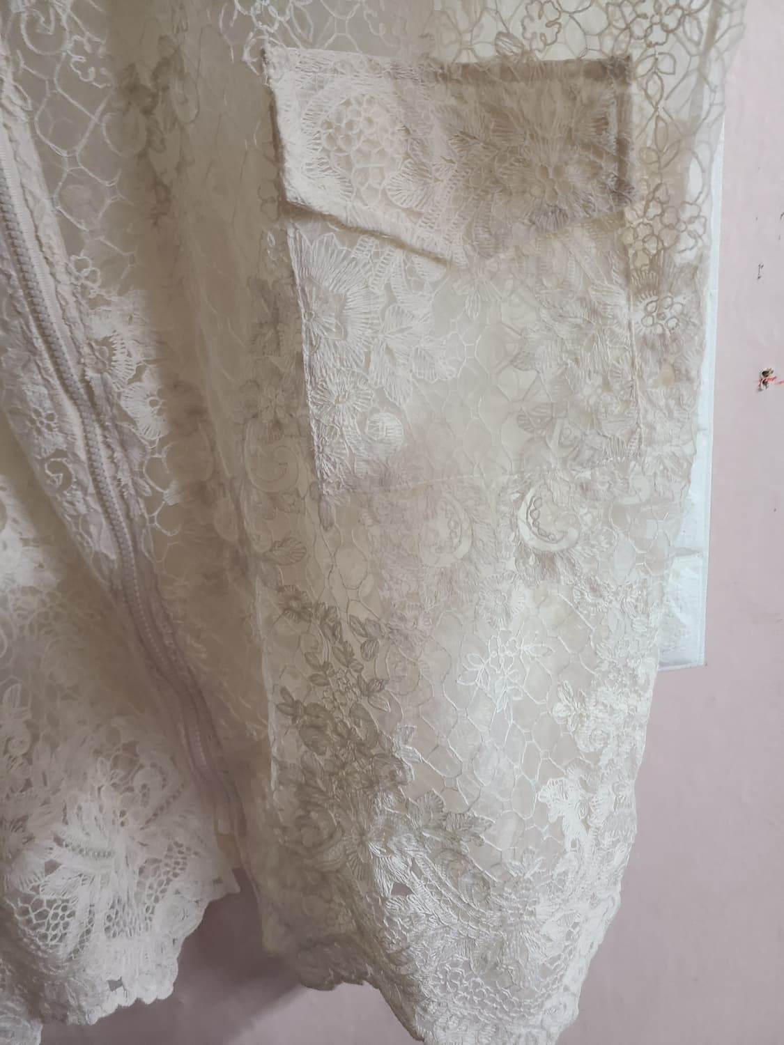 레이스 후드 롱 집업(프리) 상품이미지3