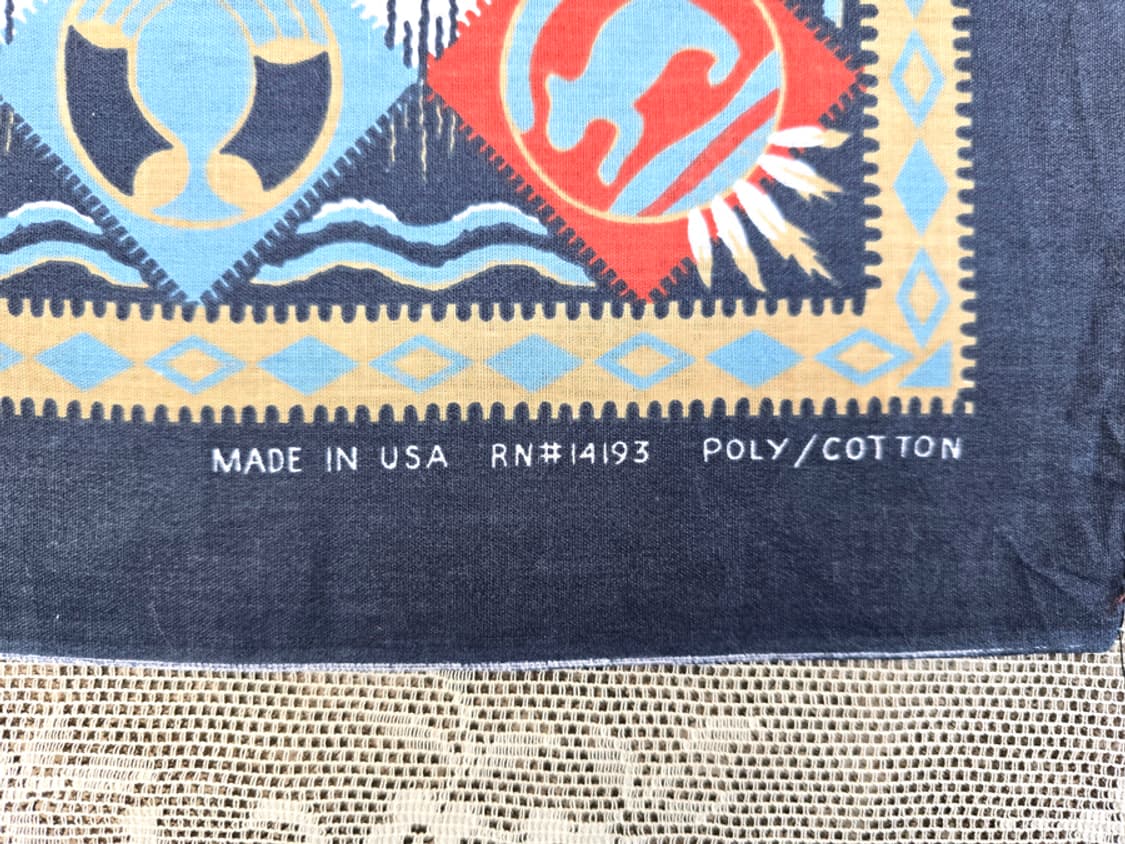 80-90s 아즈텍 남서부 웨스턴 반다나 (made in usa) 상품이미지2