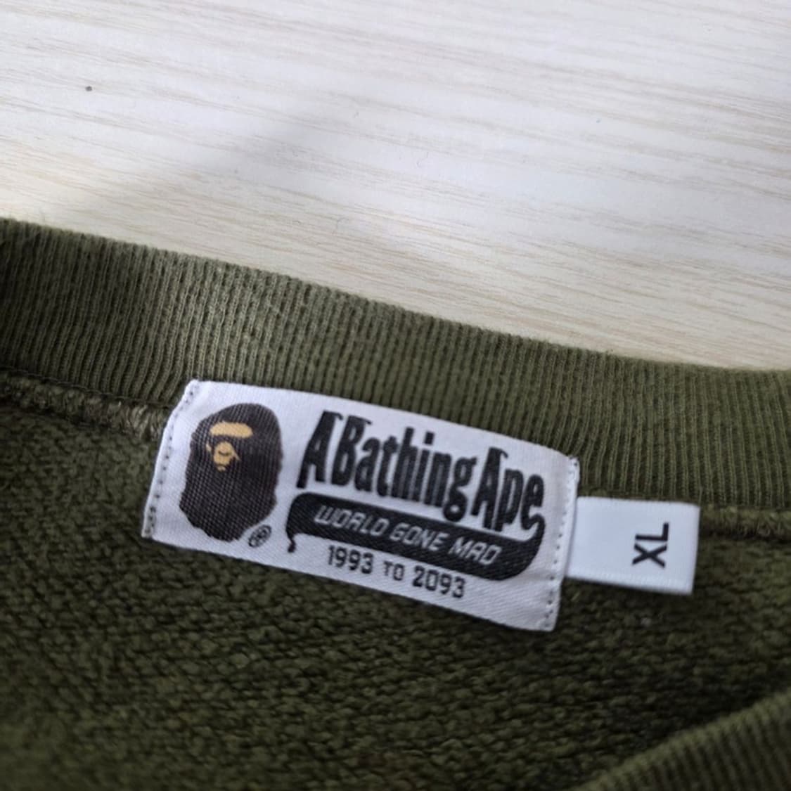 BAPE 베이프 1st 카모 원포인트 맨투맨 XL 상품이미지5