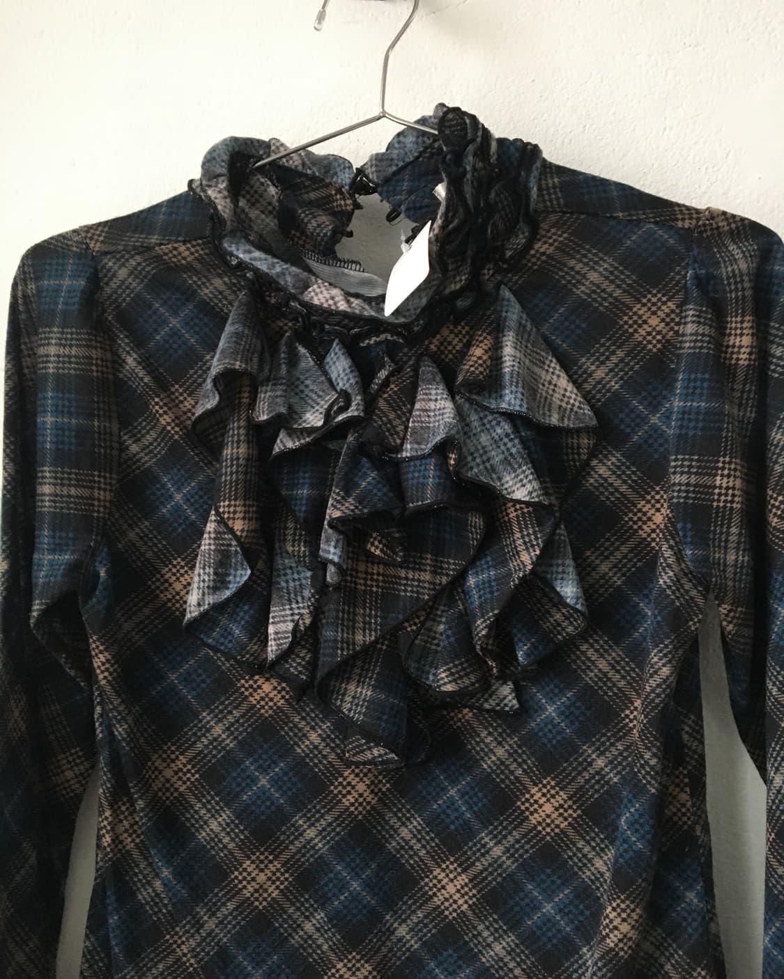 Axes femme ruffle high neck sleeve 상품이미지4