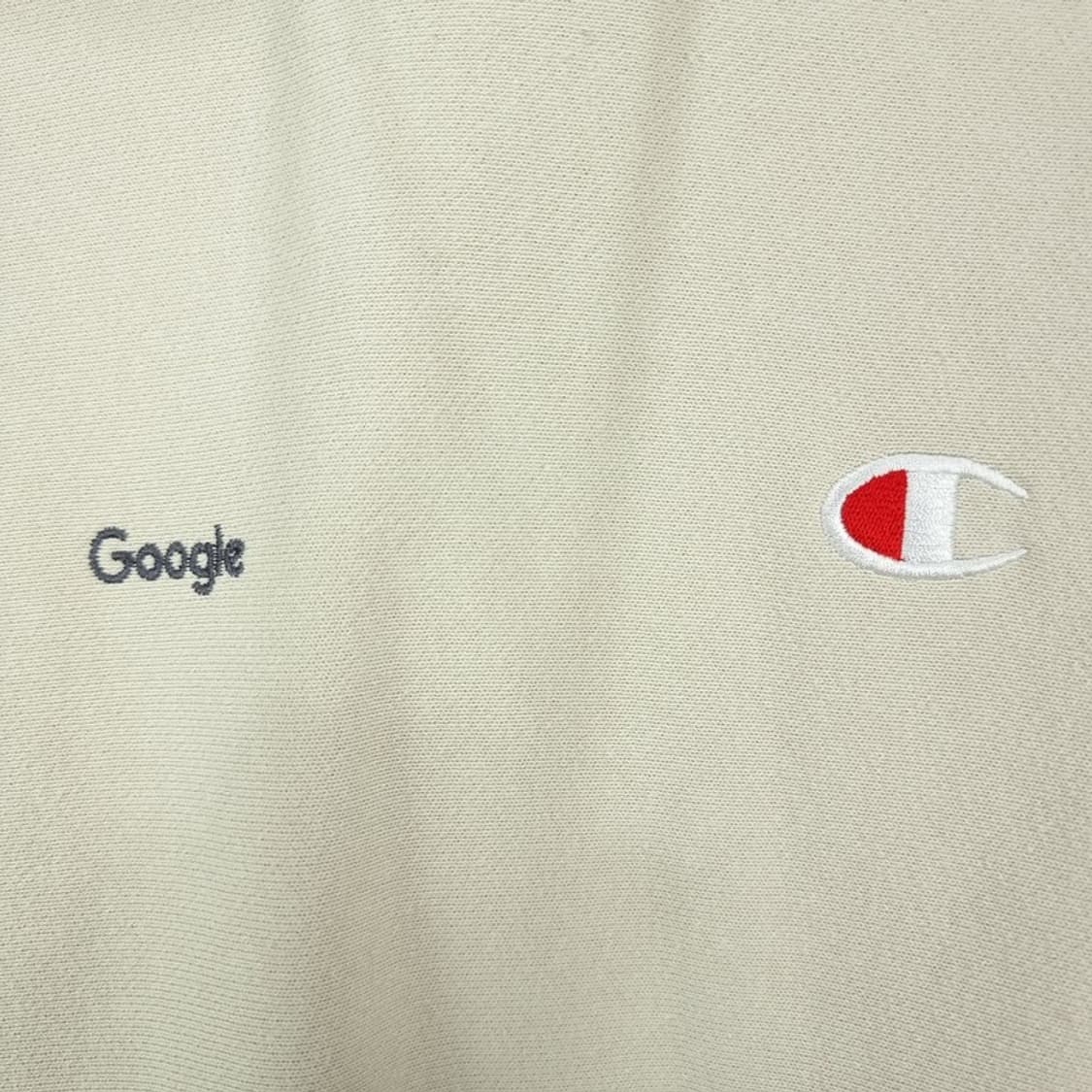 [챔피온] 구글 자수 오버핏 후드티 아이보리 M18786 상품이미지6