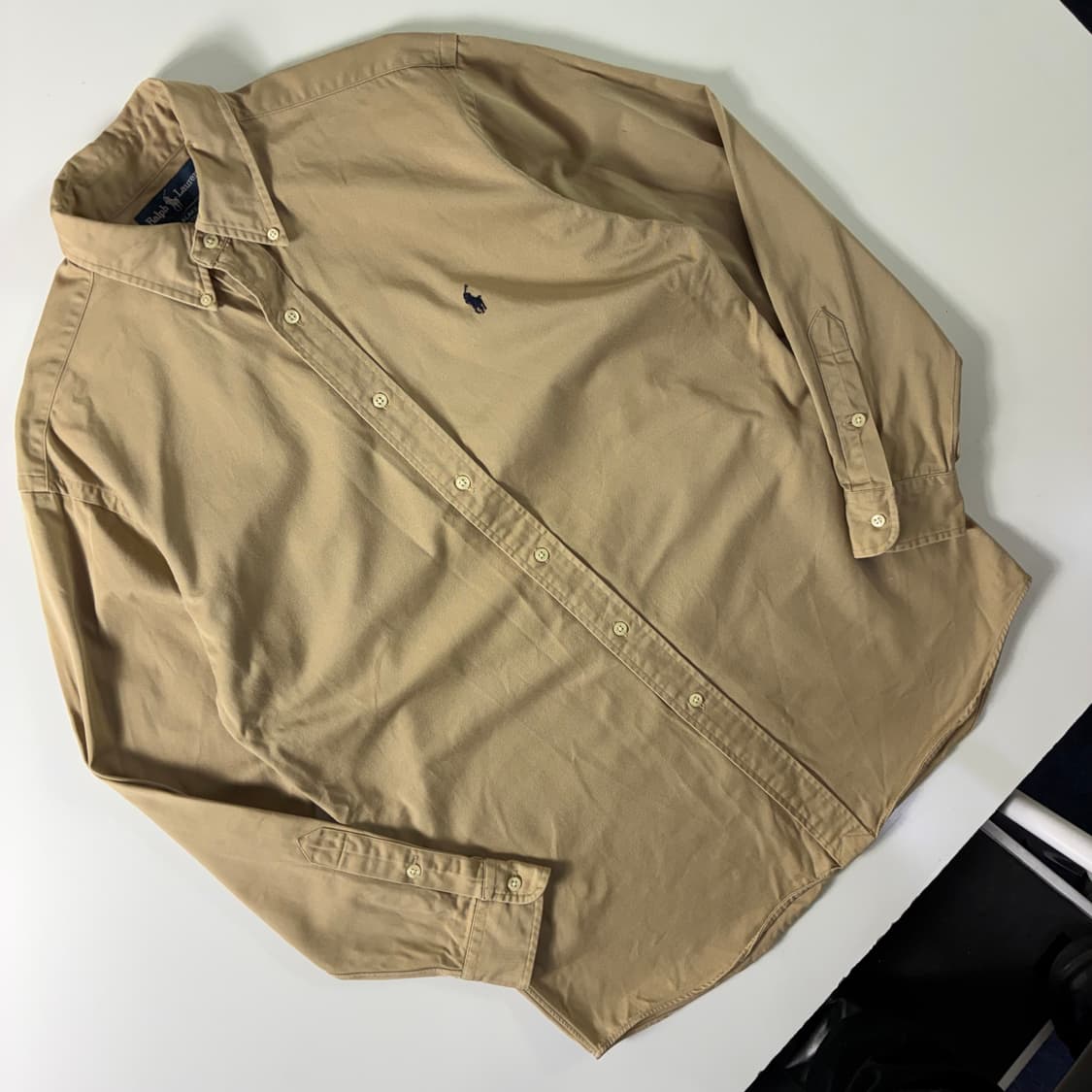 Polo  폴로 랄프로렌 자수 코튼 베이지 셔츠  상품이미지2