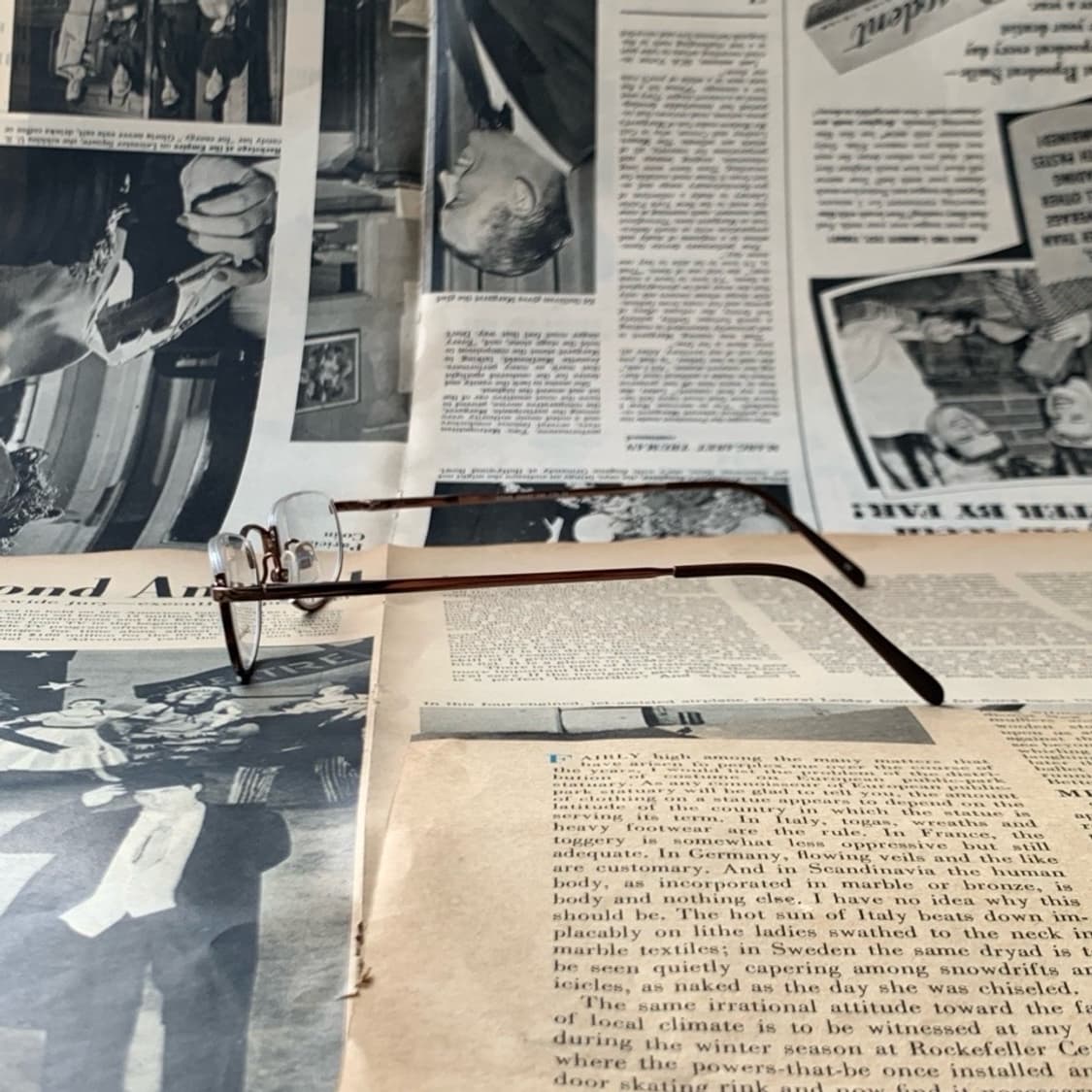 [픽키-686] 딥 브라운 메탈 언더림 안경 클래식 라운드 슬림 상품이미지5