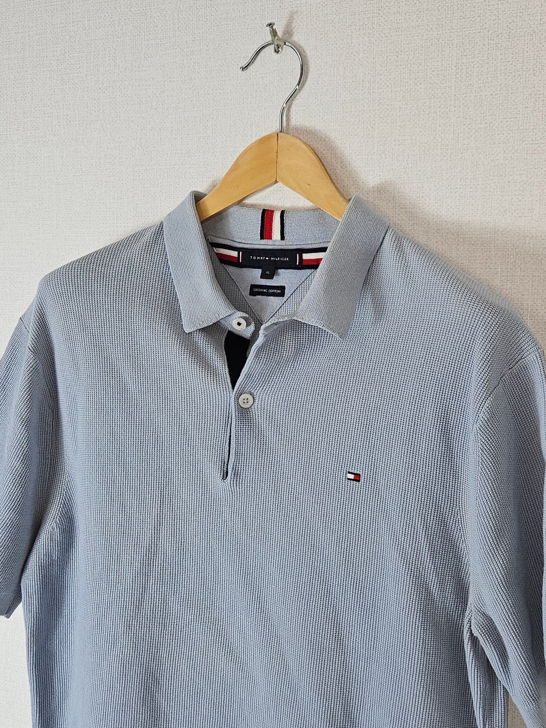 타미힐피거 반팔니트 카라티 오가닉코튼 폴로 피케티 XL 상품이미지1